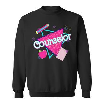 School Counselor Pink Retro 80S 90S Back To School Trendy Sweatshirt - Thegiftio UK