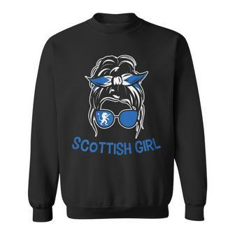 Scotland Scottish Girl Scotland Flag Sweatshirt | Mazezy