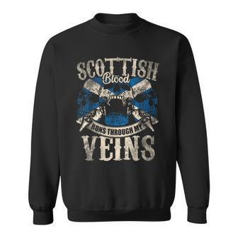 Scottish Blood Runs Through My Veins Sweatshirt | Mazezy