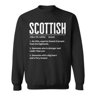 Scottish Definition Scottish & Scotland Heritage Sweatshirt | Mazezy