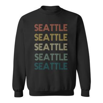 Seattle Washington Pride Vintage State Retro 70S Washington Sweatshirt | Mazezy