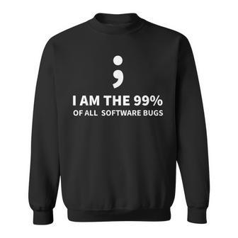 Semicolon Joke Programming Coding Debugging Coder Sweatshirt | Mazezy