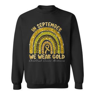 In September We Wear Gold Childhood Cancer Awareness Sweatshirt | Mazezy