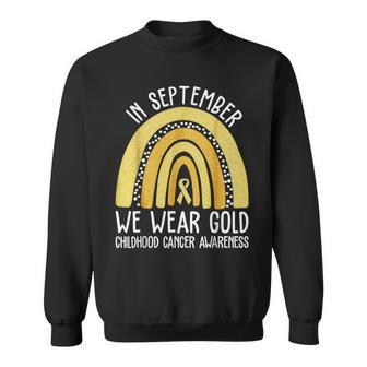 In September We Wear Gold Cool Childhood Cancer Awareness Sweatshirt | Mazezy