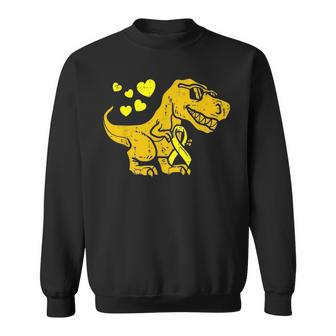 In September We Wear Gold Dinosaur T Rex Childhood Cancer Sweatshirt