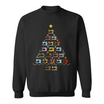 Sewing Machine Christmas Tree Ugly Christmas Sweater Sweatshirt - Monsterry