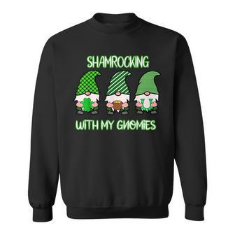 Shamrocking With My Gnomies Funny St Patricks Day Sweatshirt | Mazezy