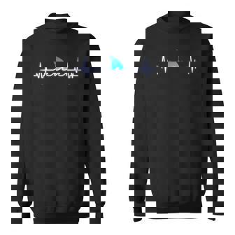 Shark Lover Shark Heartbeat Shark Sweatshirt - Seseable