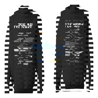 Shark Lover Types Of Sharks Kinds Of Sharks Shark Sweatshirt | Seseable FR