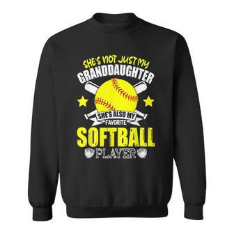 Shes Also My Favorite Softball Fathers Day Sweatshirt | Mazezy