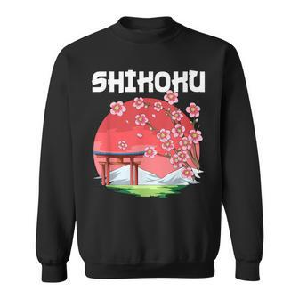 Shikoku Kyokujitsuki Sakura Japan Sweatshirt | Mazezy