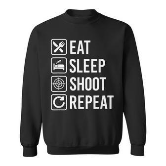 Shoot Eat Sleep Repeat Marksmanship Sweatshirt | Mazezy