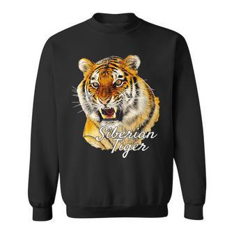 Siberian Tiger Ferocious Tiger Roar Cat Owner Sweatshirt | Mazezy
