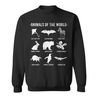 Simmple Vintage Humor Funny Rare Animals Of The Worlds Animals Funny Gifts Sweatshirt | Mazezy
