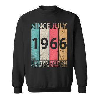 Since July 1966 Ltd Edition Happy 55 Years Of Being Awesome Sweatshirt | Mazezy