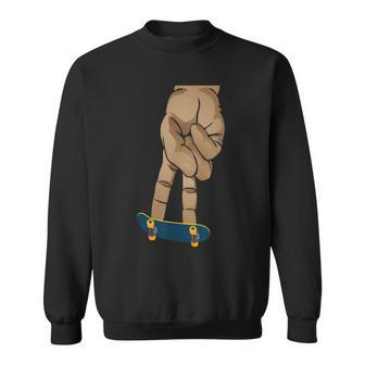 Skateboard Fingerboard Cartoon Finger Skate Sweatshirt | Mazezy