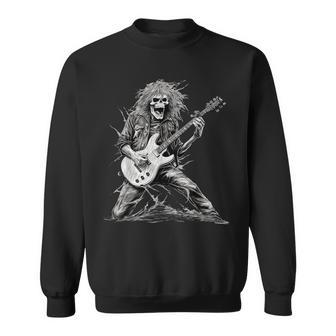 Skeleton Guitar Guy Rock And Roll Band Rock On Sweatshirt - Thegiftio UK
