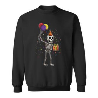 Skeleton Halloween Birthday Sweatshirt - Seseable