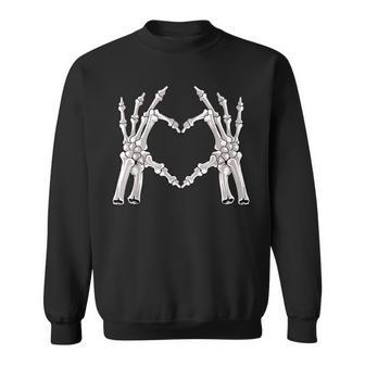 Skeleton Hands Form A Heart Sweatshirt - Monsterry AU