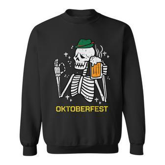 Skeleton Oktoberfest Bavarian Octoberfest German Halloween Sweatshirt - Thegiftio UK