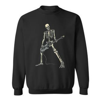 Skeleton Playing Bass For Bassist And Bass Guitar Players Sweatshirt - Monsterry CA