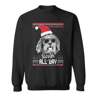 Sleigh All Day Bergamasco Shepherd Christmas Sweatshirt | Mazezy