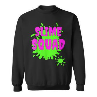 Slime Squad Neon Slime Horror Font Slime Sweatshirt | Mazezy