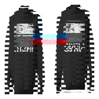 Slovenian Flag | Vintage Made In Slovenia Gift Sweatshirt | Mazezy