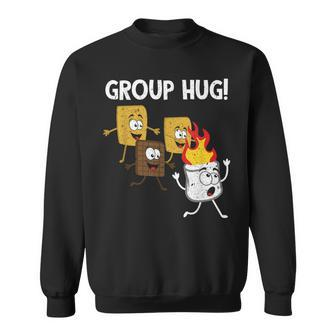 Smores Group Hug S'mores Camping Food Marshmallows On Fire Sweatshirt - Thegiftio UK