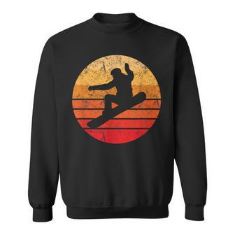 Snowboarder Snowboard Snowboarding Vintage Sunset Sweatshirt | Mazezy