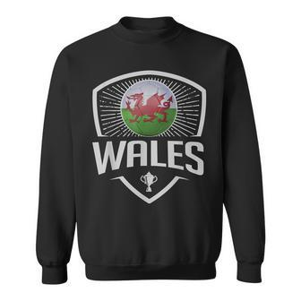 Soccer Support The Team Football Fan Welsh Wales Flag Sweatshirt | Mazezy