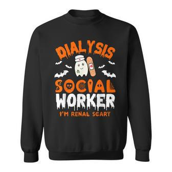 Social Work Dialysis Halloween Dialysis Social Worker Sweatshirt - Thegiftio UK
