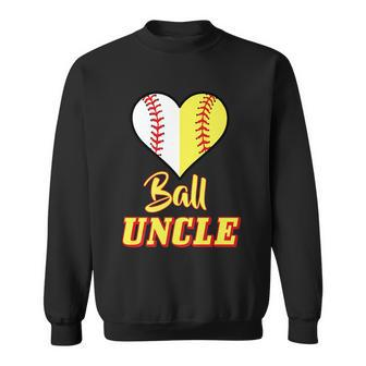 Softball Baseball Uncle Proud Sport Fan Outfit Gift Sweatshirt | Mazezy