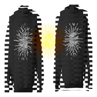 Sol De Mayo Argentina Flag Argentinian Sun Vintage Throwback Sweatshirt - Seseable