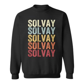 Solvay New York Solvay Ny Retro Vintage Text Sweatshirt | Mazezy