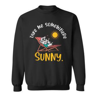 Take Me Somewhere Beach Sunny Vacation Summer Travel Sunset Sweatshirt | Mazezy