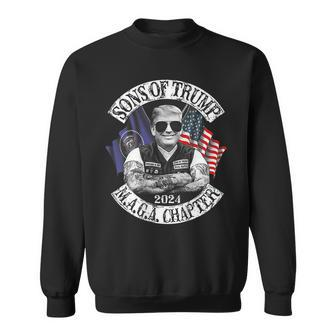 Sons Of Trump Maga Chapter 2024 On Back Maga Funny Gifts Sweatshirt | Mazezy