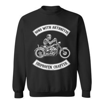 Sons With Arthritisibuprefen Chapter Funny Biker Skull Sweatshirt | Mazezy UK