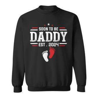 Soon To Be Daddy 2024 New Dad 2024 First Time Dad Sweatshirt - Thegiftio UK