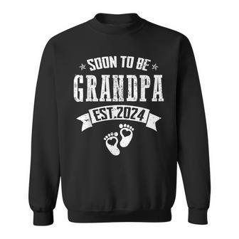 Soon To Be Grandpa Promoted To Grandpa 2024 Sweatshirt - Seseable