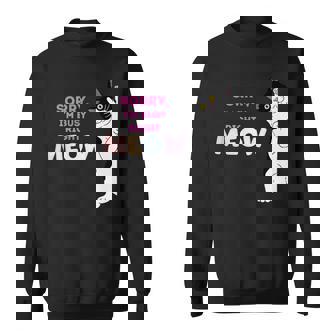 Sorry Im Busy Right Meow Funny Cats Sweatshirt | Mazezy
