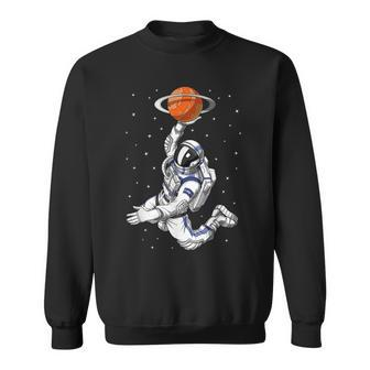 Space Astronaut Basketball Player Cosmic Men Boys Kids Basketball Funny Gifts Sweatshirt | Mazezy