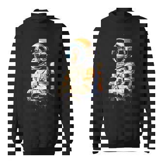 Space Vintage Travel Astronaut Monkey Astronaut Sweatshirt - Thegiftio UK