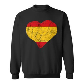 Spain Spanish Pride Espana Heart Spanish Flag Spanish Roots Sweatshirt | Mazezy UK