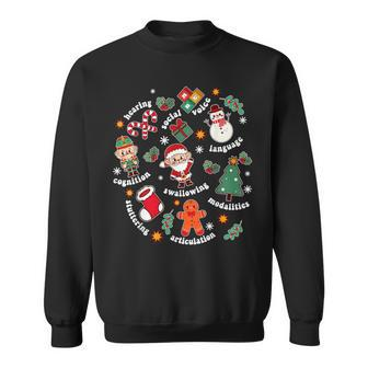 Speech Language Pathologist Slp Santa Squad Christmas Sweatshirt - Seseable