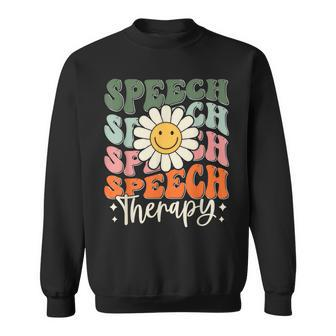 Speech Therapy Retro Speech Language Pathologist Therapist Sweatshirt - Thegiftio UK