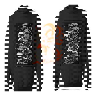 Spellbinding Sorcery Halloween Witch Illustration Sweatshirt | Mazezy