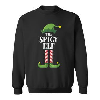 Spicy Elf Matching Family Group Christmas Party Elf Sweatshirt - Thegiftio UK