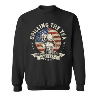 Spilling The Tea Since 1773 Patriotic 4Th Of July Sweatshirt | Mazezy AU