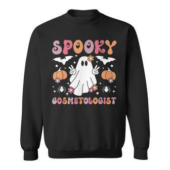 Spooky Cosmetologist Halloween Cosmetology Sweatshirt | Mazezy
